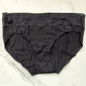 NWOT SOMA COTTON MODAL LACE HIPSTER PANTY IN BLACK SIZE MEDIUM